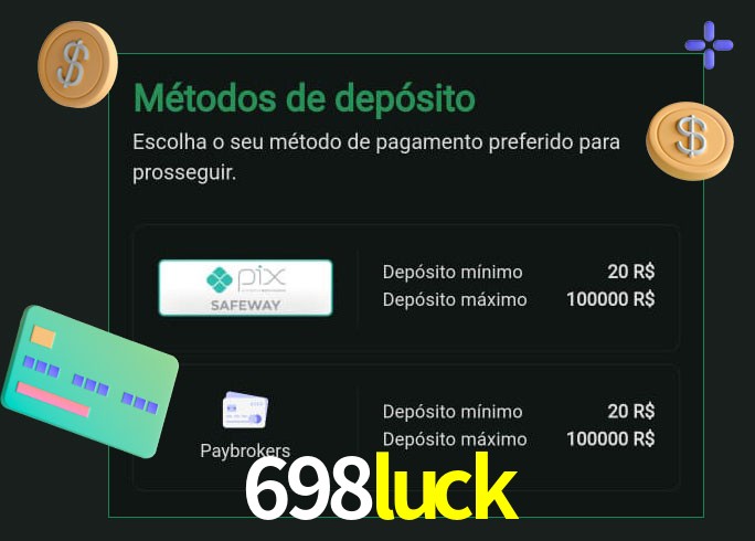 O cassino 698luck oferece uma grande variedade de métodos de pagamento